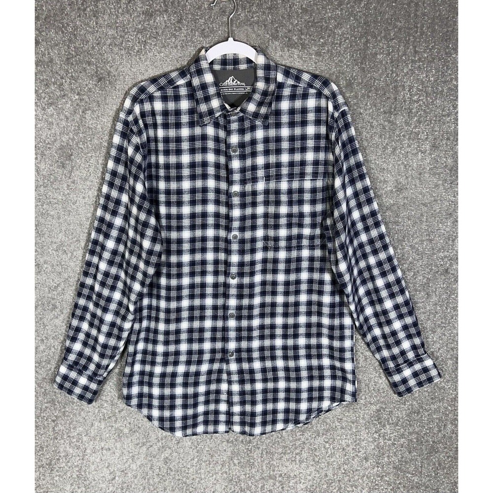 Croft & Barrow Button Up Shirt Mens Size M Plaid Vented Quick Dry Long Sleeve